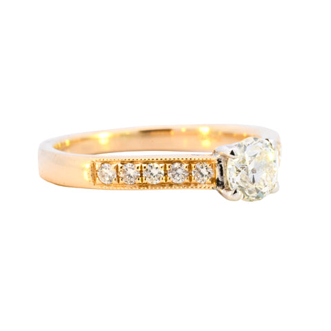 18ct Yellow Gold 0.73ct Diamond Solitaire Ring