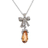 18ct White Gold Precious Topaz & Diamond Necklace