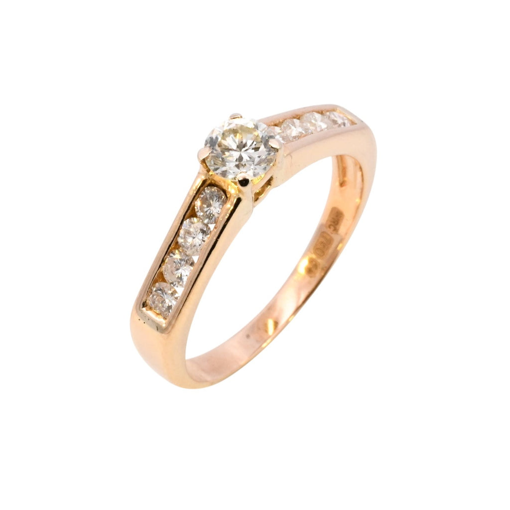 18ct Yellow Gold 0.85ct Diamond Solitaire Ring