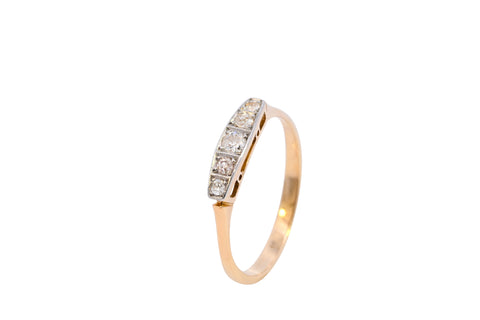 Antique 18ct Gold & Platinum 0.15ct Diamond Ring (SH23-051)