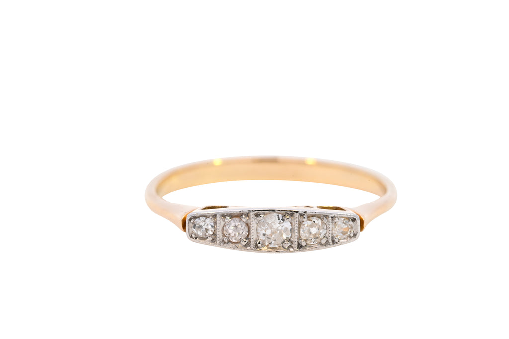 Antique 18ct Gold & Platinum 0.15ct Diamond Ring (SH23-051)