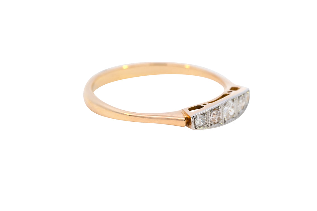 Antique 18ct Gold & Platinum 0.15ct Diamond Ring (SH23-051)