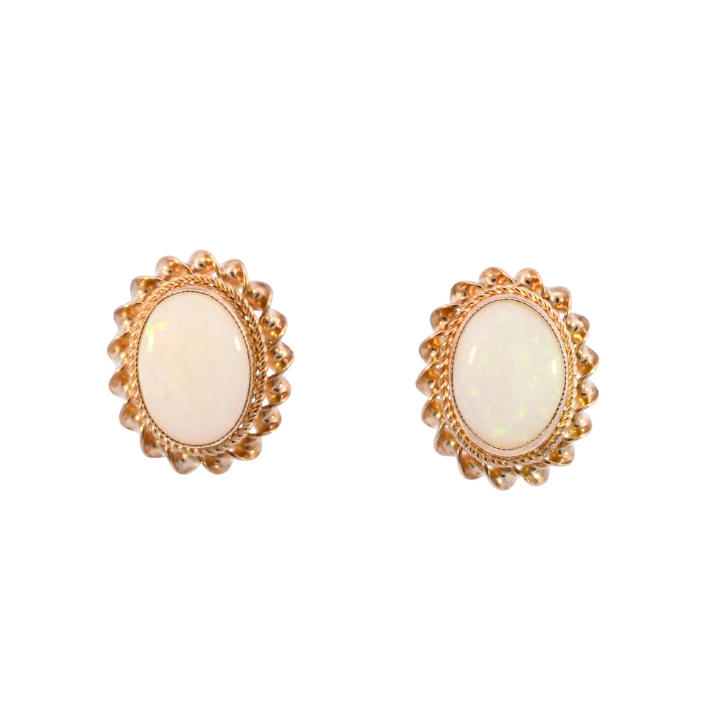 9ct Yellow Gold Opal Studs (SH23-082)