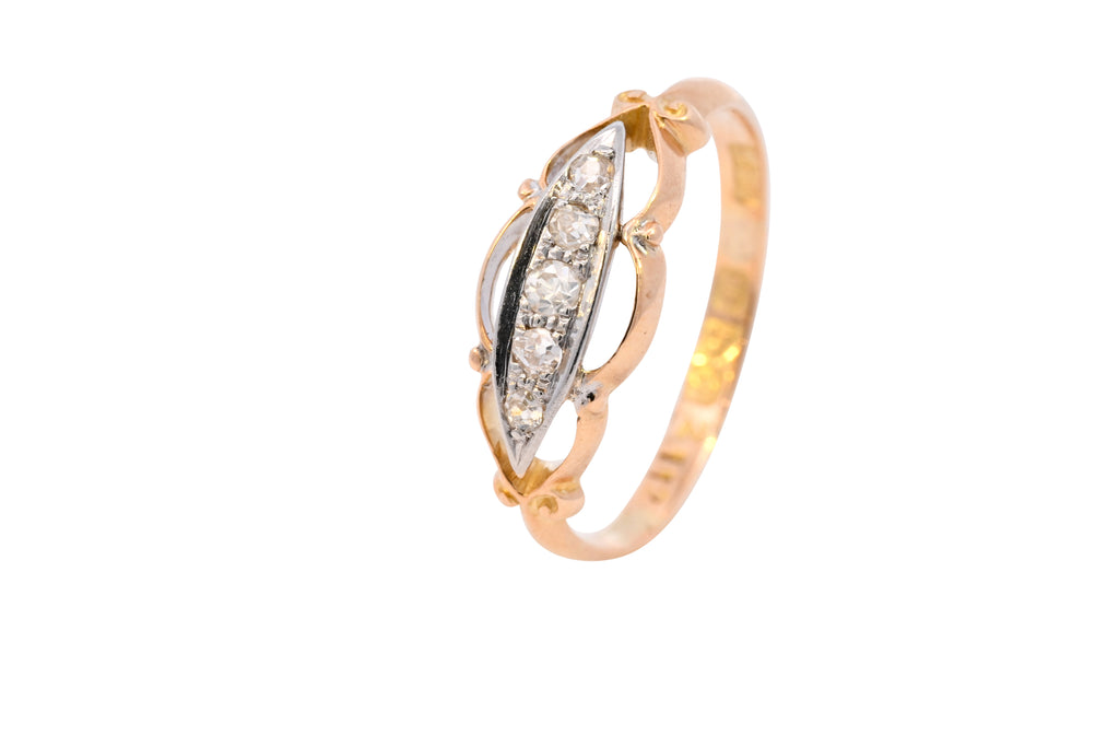 Antique 18ct Gold Chester 1919 Diamond Ring (SH23-171)