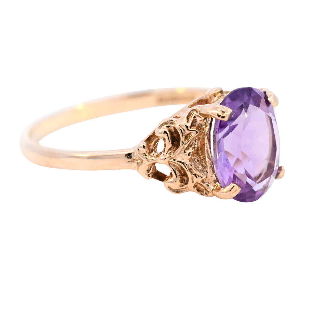 9ct Yellow Gold Amethyst Ring (SH23-310)