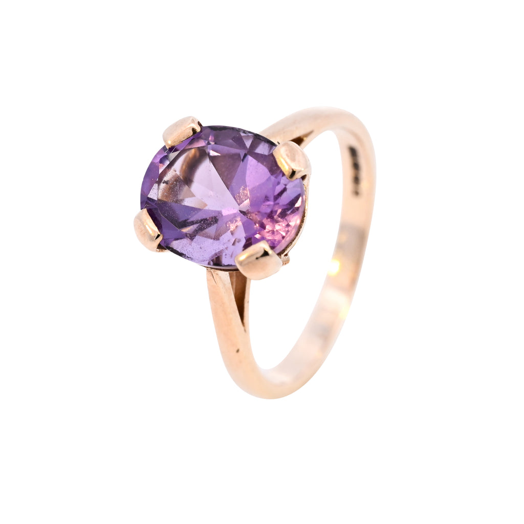 9ct Yellow Gold Amethyst Ring (SH23-368)