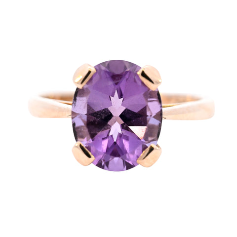 9ct Yellow Gold Amethyst Ring (SH23-368)