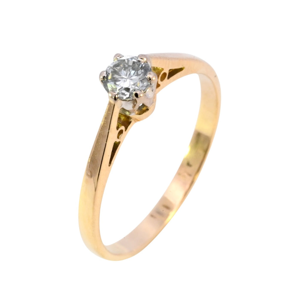 18ct Yellow Gold 0.29ct Diamond Solitaire Ring