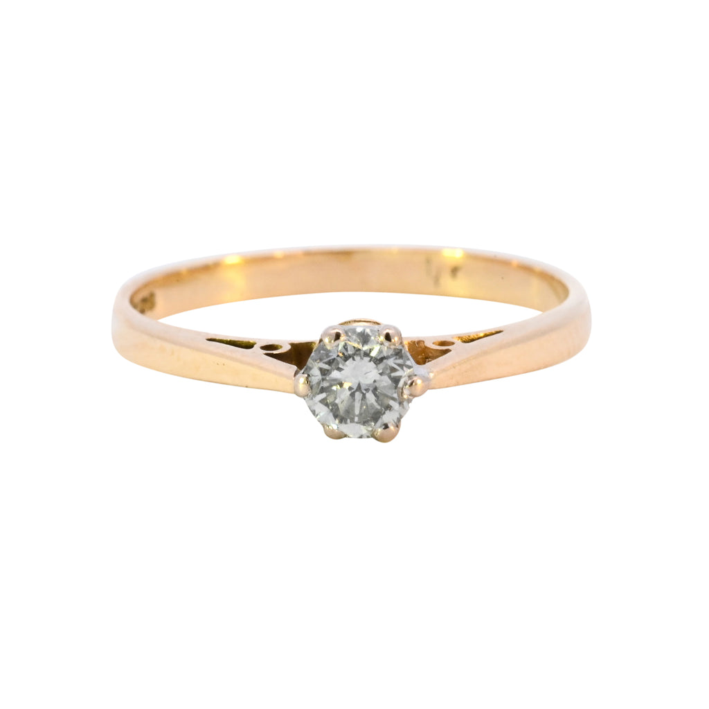 18ct Yellow Gold 0.29ct Diamond Solitaire Ring