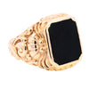 9ct Yellow Gold Onyx Ornate Signet (SH23-437)
