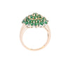 9ct Yellow Gold Emerald & Diamond Cluster Ring (SH24-013)