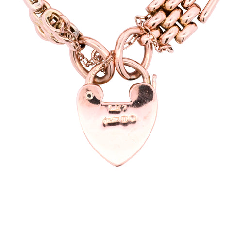 Antique 9ct Gold 3 Bar Gate Bracelet (SH24-060)
