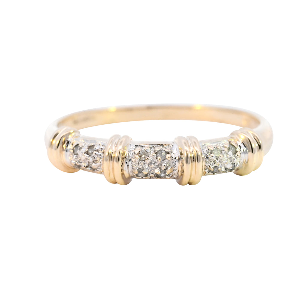 9ct Yellow Gold Diamond Set Ring (SH24-061)