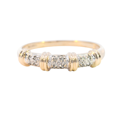 9ct Yellow Gold Diamond Set Ring (SH24-061)