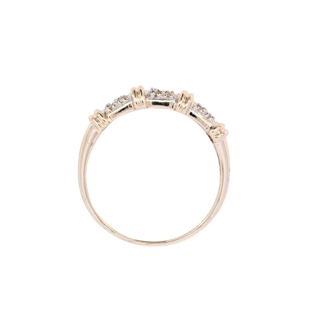 9ct Yellow Gold Diamond Set Ring (SH24-061)