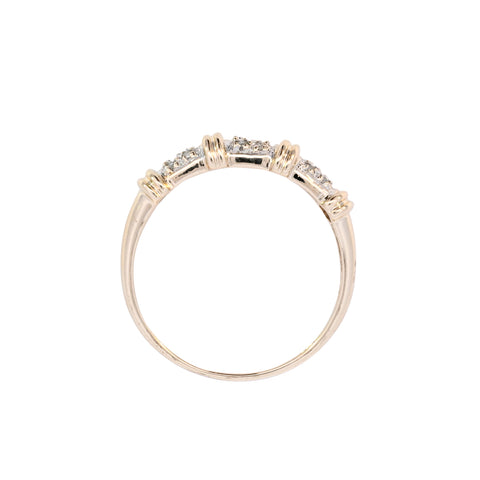 9ct Yellow Gold Diamond Set Ring (SH24-061)