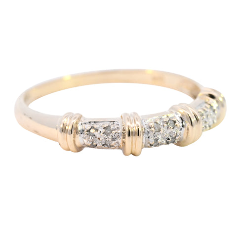 9ct Yellow Gold Diamond Set Ring (SH24-061)