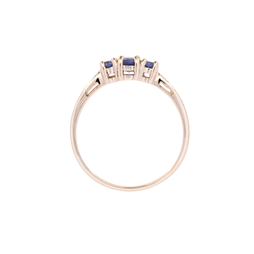 9ct Yellow Gold Tanzanite & Diamond Ring (SH24-064)
