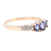 9ct Yellow Gold Tanzanite & Diamond Ring (SH24-064)