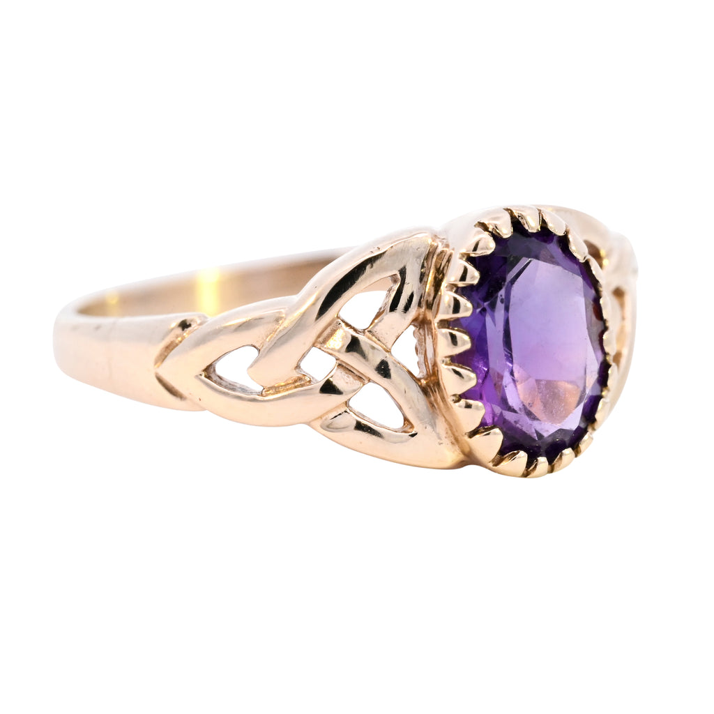 9ct Yellow Gold Amethyst Ring (SH24-065)