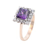 9ct Yellow Gold Purple & White Cubic Zirconia Ring (SH24-078)
