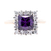 9ct Yellow Gold Purple & White Cubic Zirconia Ring (SH24-078)