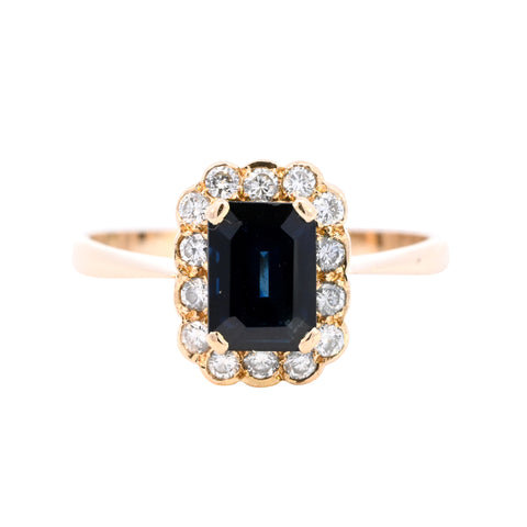 18ct Yellow Gold Sapphire & Diamond Ring (SH24-085)