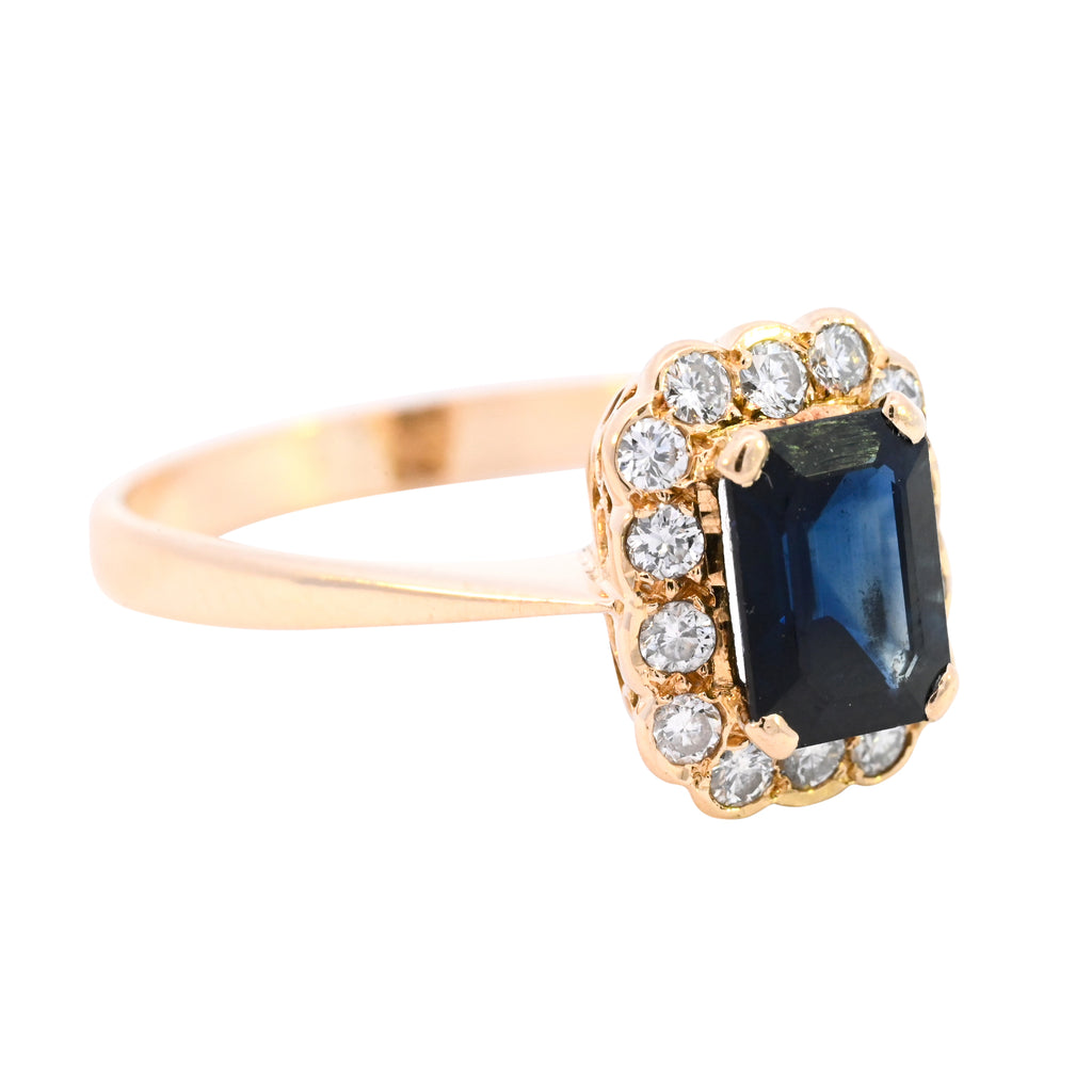 18ct Yellow Gold Sapphire & Diamond Ring (SH24-085)