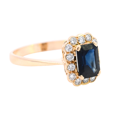 18ct Yellow Gold Sapphire & Diamond Ring (SH24-085)