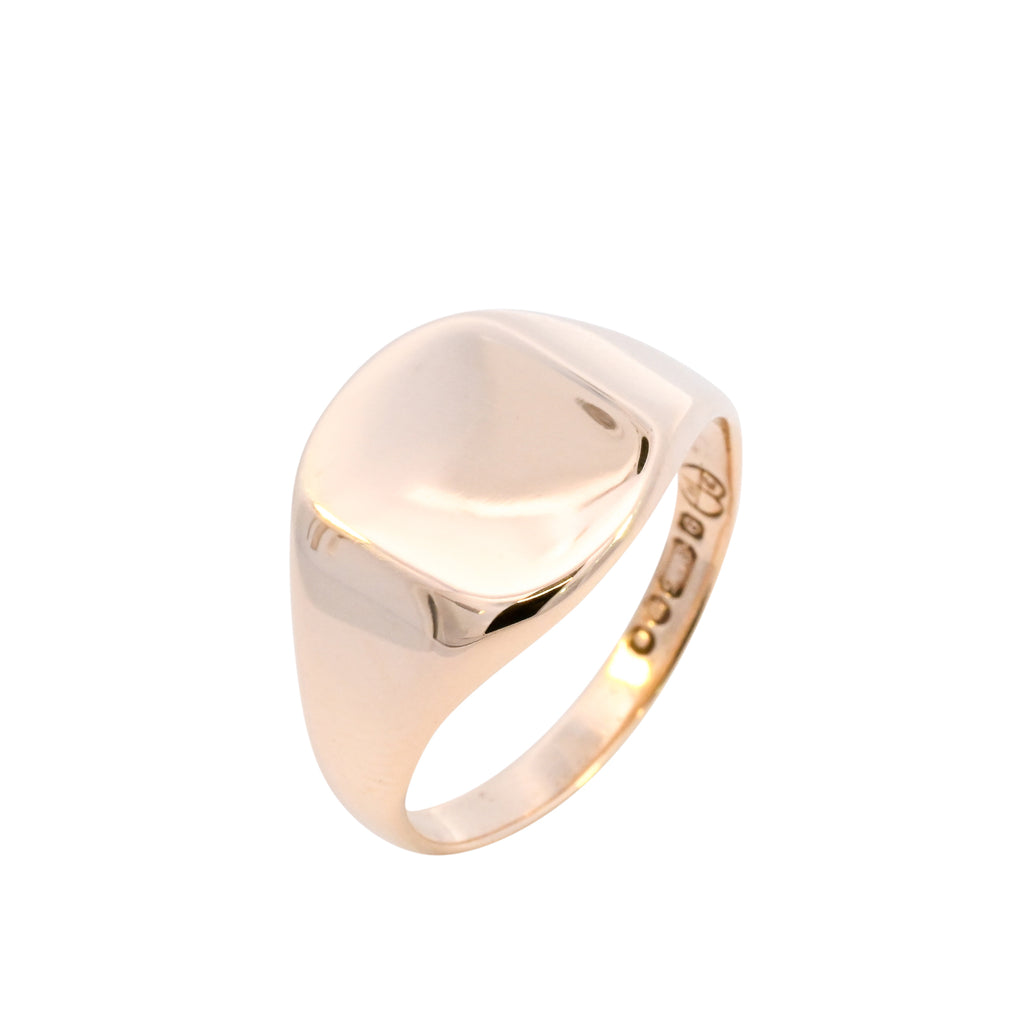 9ct Yellow Gold London 1967 Cushion Shaped Signet (SH24-106)