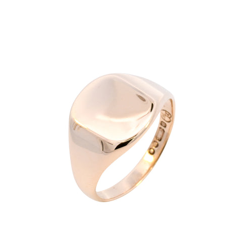 9ct Yellow Gold London 1967 Cushion Shaped Signet (SH24-106)