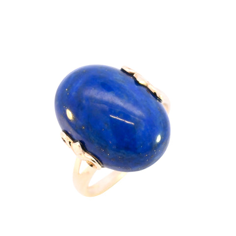 9ct Yellow Gold Lapis Lazuli Ring (SH24-117)