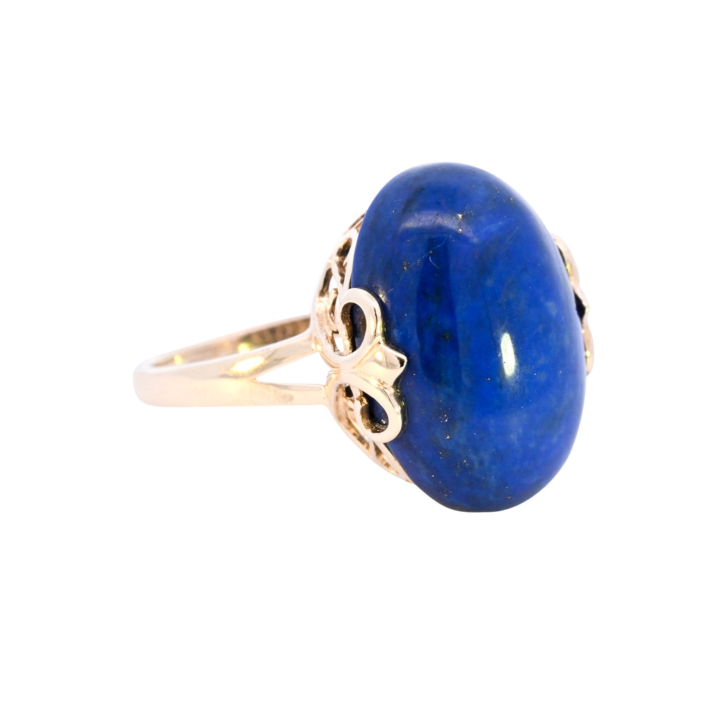 9ct Yellow Gold Lapis Lazuli Ring (SH24-117)