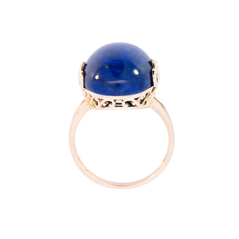 9ct Yellow Gold Lapis Lazuli Ring (SH24-117)