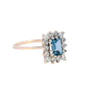 9ct Yellow Gold Blue Topaz & Cubic Zirconia Ring (SH24-118)
