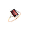 9ct Two Tone Gold Garnet Ring (SH24-122)
