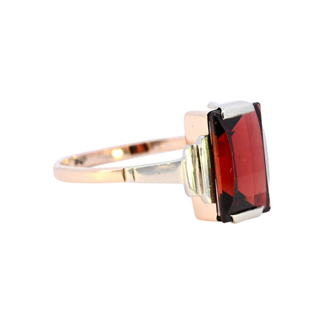 9ct Two Tone Gold Garnet Ring (SH24-122)