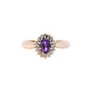 9ct Yellow Gold Amethyst & Diamond Ring (SH24-127)