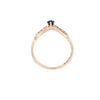 18ct Yellow Gold Sapphire & Diamond Wishbone Ring (SH24-135)