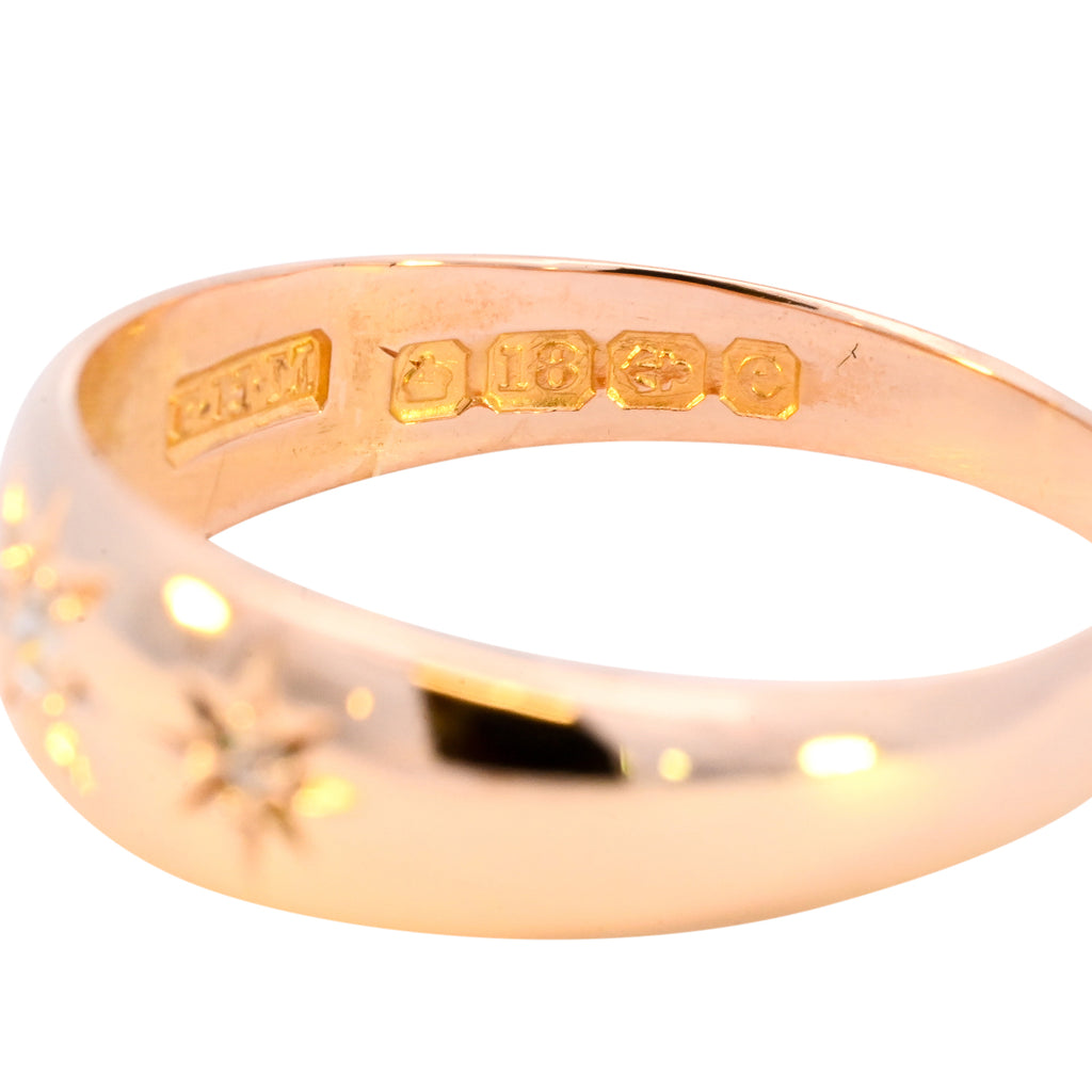 Antique 18ct Gold Birmingham 1904 Diamond Ring