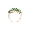 9ct Yellow Gold Emerald & Diamond Wavy Band Ring (SH24-015)