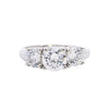 Platinum Cubic Zirconia 3 Stone Ring (SH24-016)