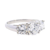 Platinum Cubic Zirconia 3 Stone Ring (SH24-016)