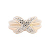 9ct Yellow Gold Diamond Kiss Crossover Ring (SH24-017)