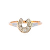 Antique 18ct & Plat 0.15ct Diamond Horseshoe Ring (SH24-180)