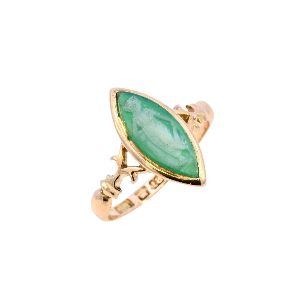 Antique 18ct Gold Birmingham 1900 Cameo Ring (SH24-187)