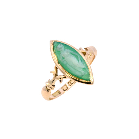 Antique 18ct Gold Birmingham 1900 Cameo Ring (SH24-187)