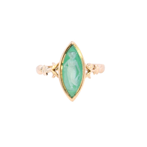 Antique 18ct Gold Birmingham 1900 Cameo Ring (SH24-187)