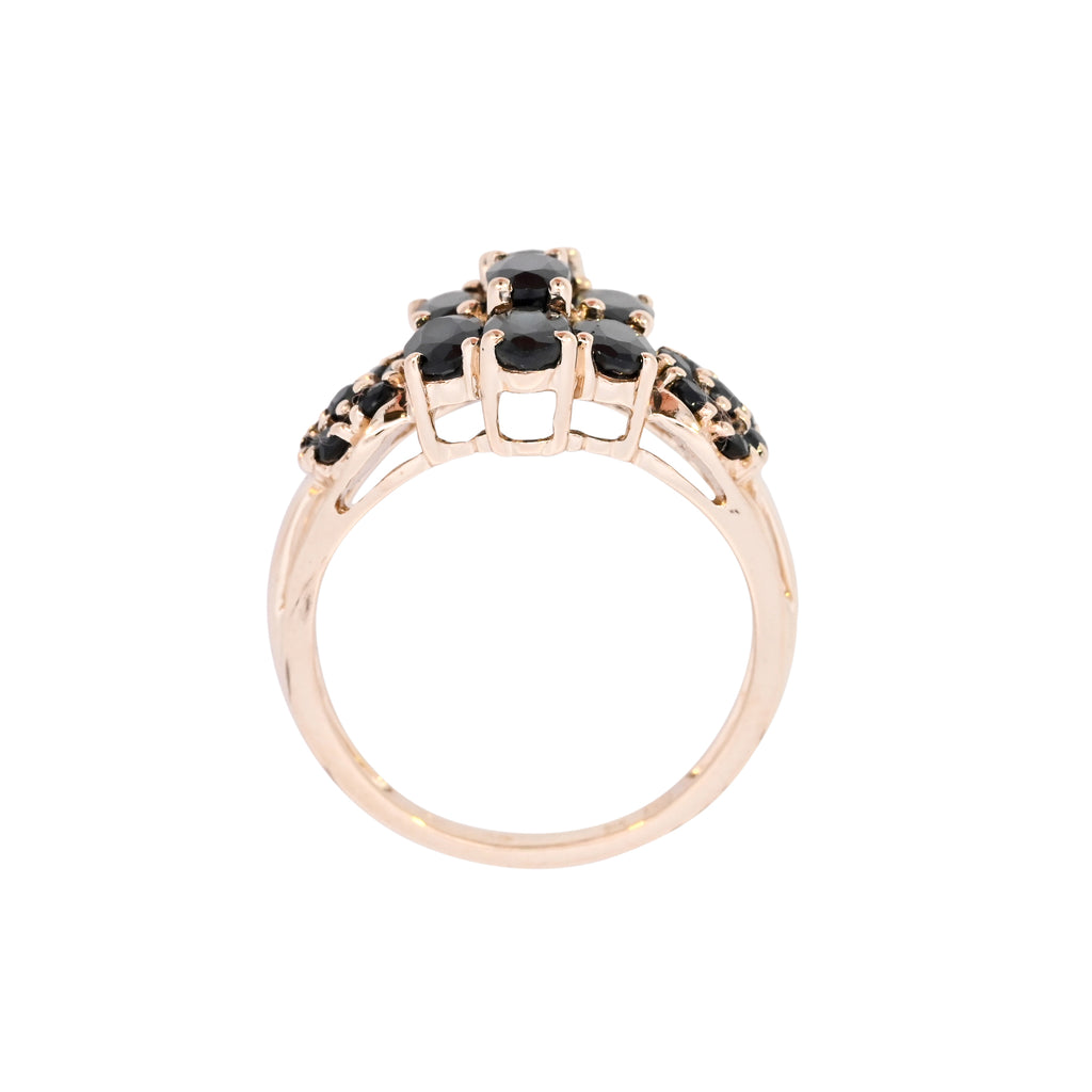 9ct Yellow Gold Sapphire Cluster Ring (SH24-019)
