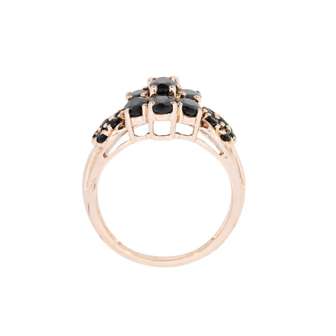 9ct Yellow Gold Sapphire Cluster Ring (SH24-019)